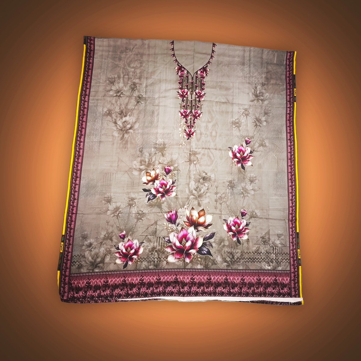 DUSKY BLOOM - 3 Piece Printed Banna Dora Linen Suit