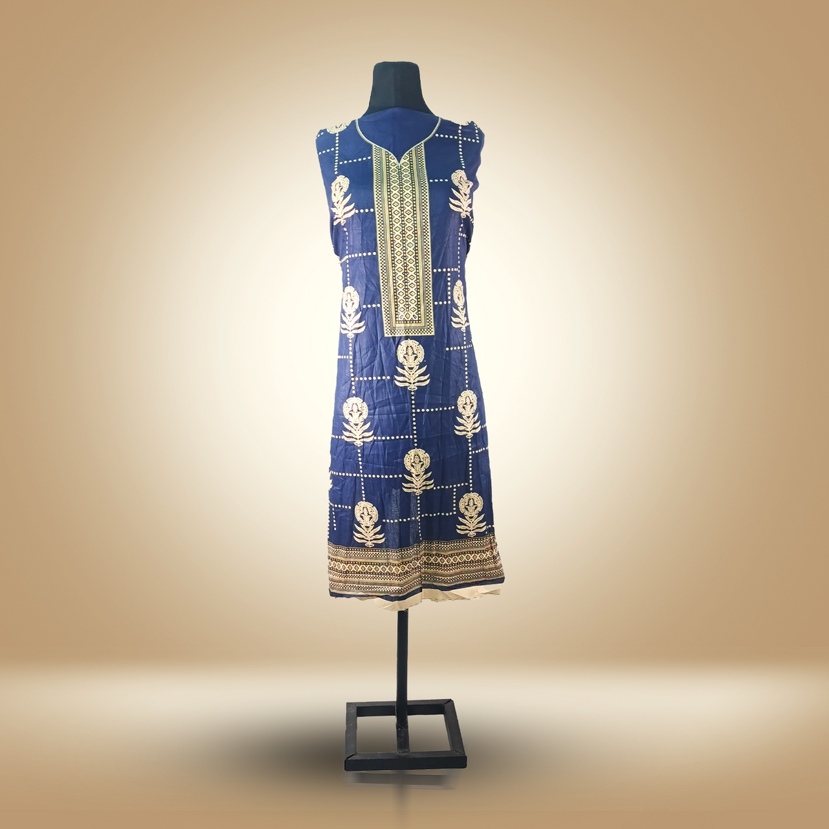 ROYAL INDIGO - 3 Piece Printed Cambric Suit