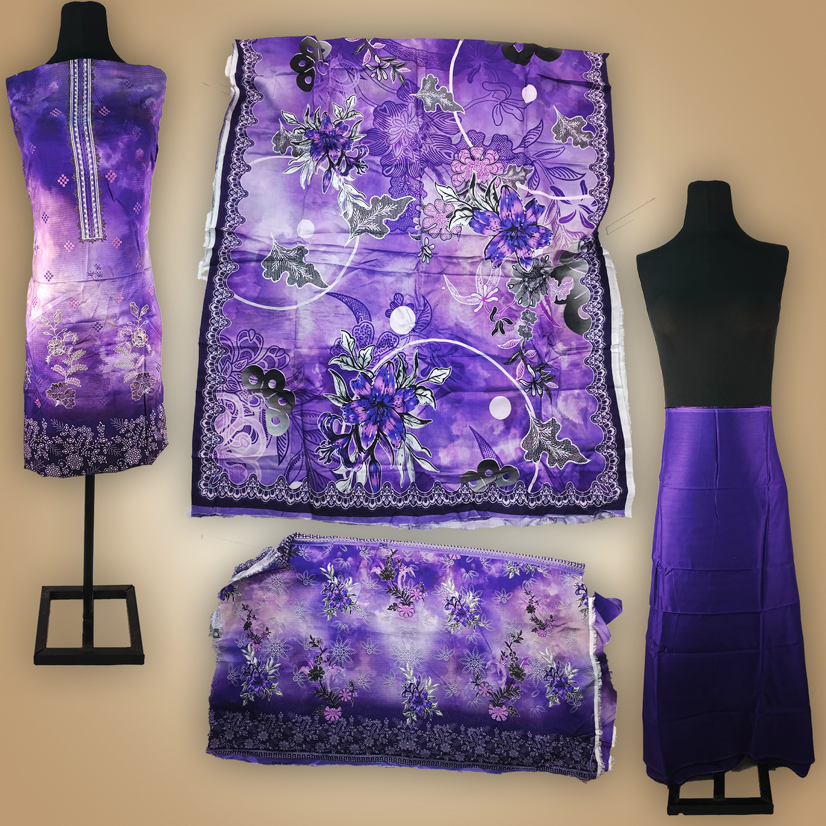 CHROMATIC BLOOM - 3 Piece Bana Dora Viscose