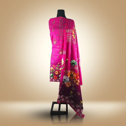 GARDEN DRIFT - 3 Piece Embroidered Linen Suit