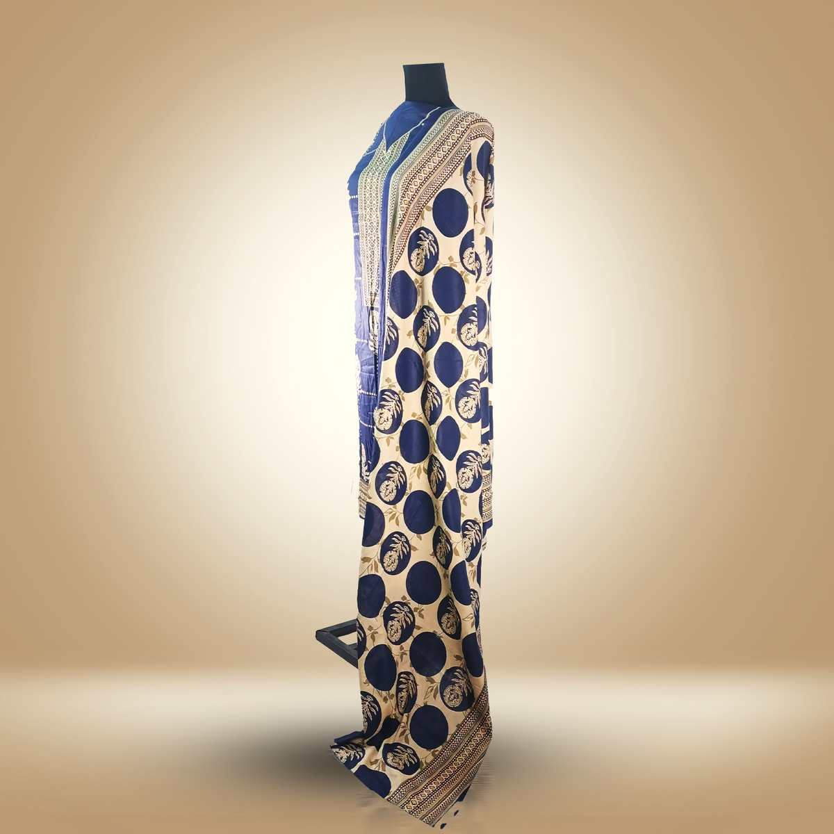 ROYAL INDIGO - 3 Piece Printed Cambric Suit