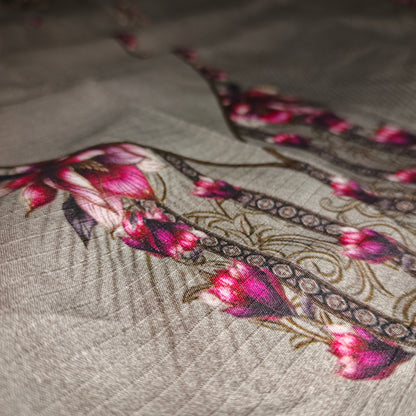 DUSKY BLOOM - 3 Piece Printed Banna Dora Linen Suit