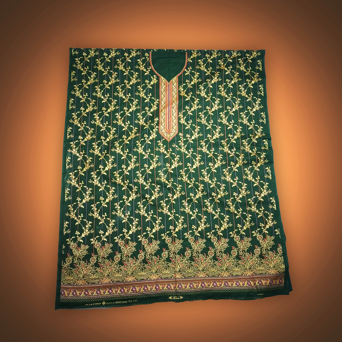 EMERALD VINE - 3 Piece Printed Cambric Suit
