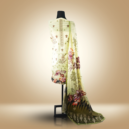 GARDEN DRIFT - 3 Piece Embroidered Linen Suit