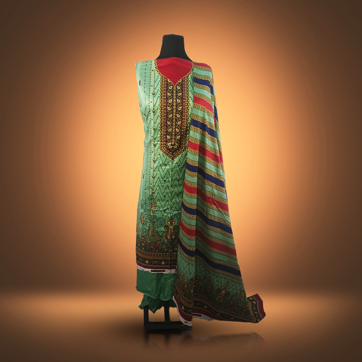 JADE HEIRLOOM - 3 Piece Printed Linen Suit